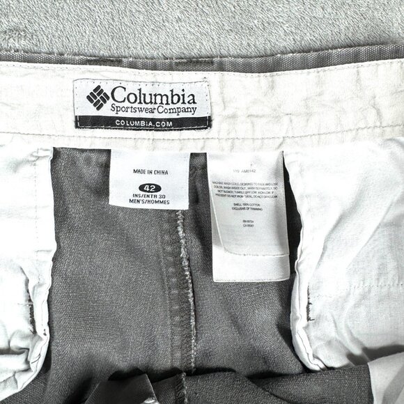 Columbia Cargo Pants Men’s 42x30 Gray Cotton Twill Utility Workwear Outdoor - Picture 3 of 14